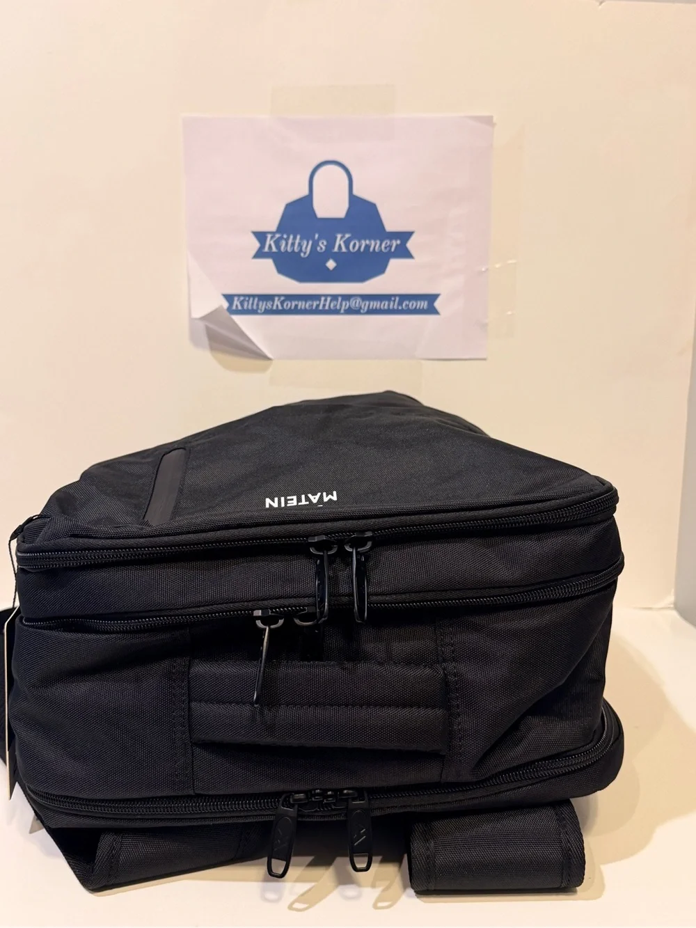 NWT Matein Black Backpack - Durable Travel & Commuter Bag